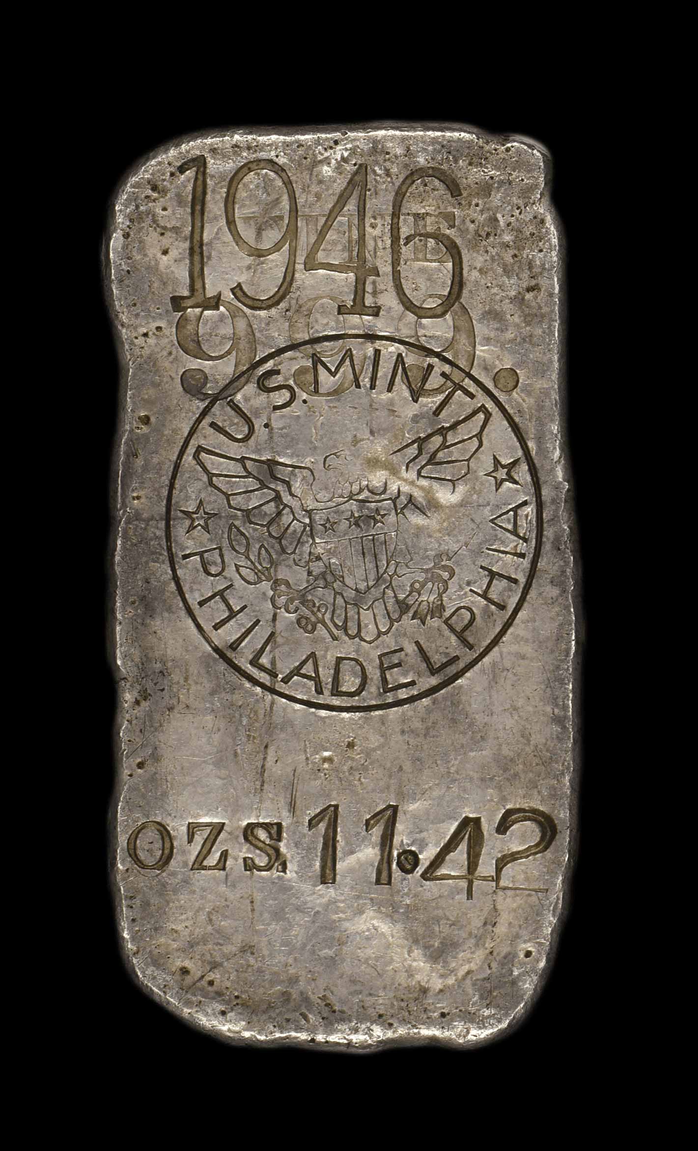 1946 U.S. Mint Philadelphia No. 123, 11.42 ozs (o) 1946 U.S. Mint Philadelphia No. 123, 11.42 ozs (o)